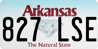 AR license plate 827LSE