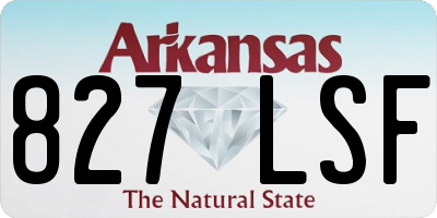 AR license plate 827LSF