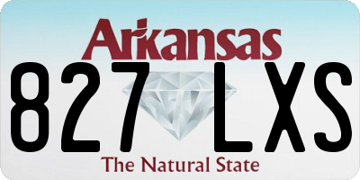 AR license plate 827LXS