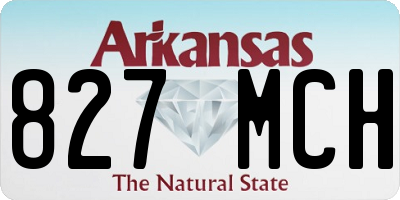 AR license plate 827MCH