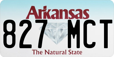 AR license plate 827MCT