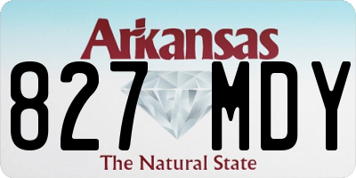 AR license plate 827MDY