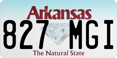 AR license plate 827MGI