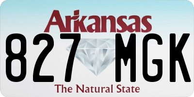 AR license plate 827MGK