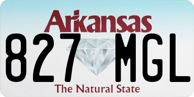 AR license plate 827MGL