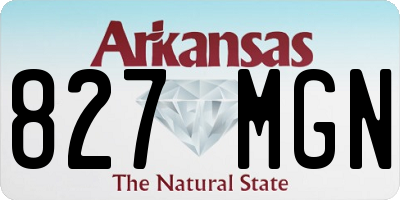 AR license plate 827MGN