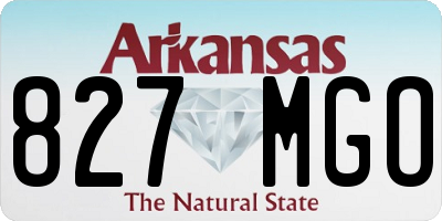 AR license plate 827MGO