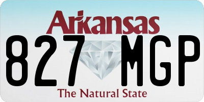 AR license plate 827MGP