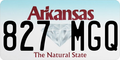 AR license plate 827MGQ