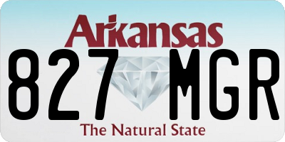 AR license plate 827MGR