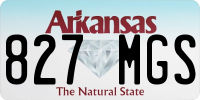 AR license plate 827MGS