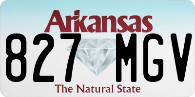 AR license plate 827MGV