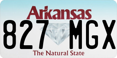 AR license plate 827MGX