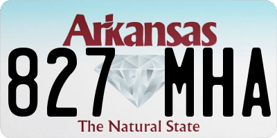 AR license plate 827MHA