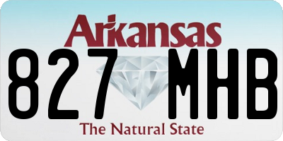 AR license plate 827MHB