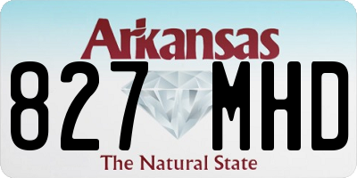 AR license plate 827MHD