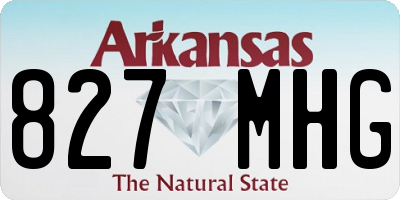 AR license plate 827MHG