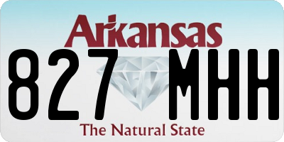 AR license plate 827MHH