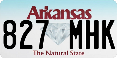 AR license plate 827MHK