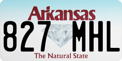 AR license plate 827MHL