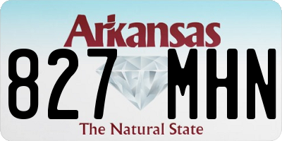 AR license plate 827MHN