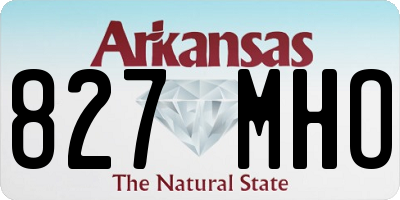 AR license plate 827MHO