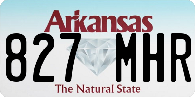 AR license plate 827MHR