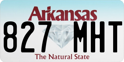 AR license plate 827MHT