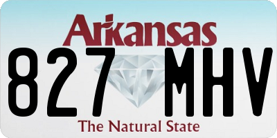 AR license plate 827MHV