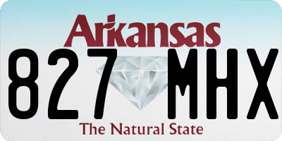 AR license plate 827MHX