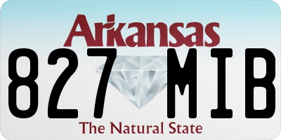 AR license plate 827MIB