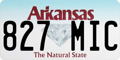 AR license plate 827MIC