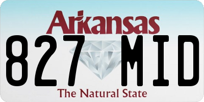 AR license plate 827MID