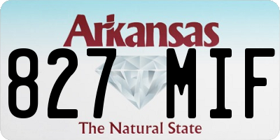 AR license plate 827MIF