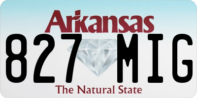 AR license plate 827MIG