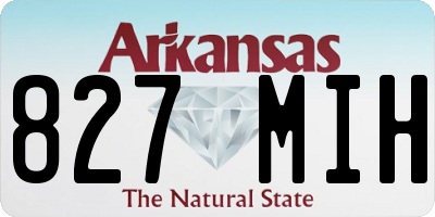 AR license plate 827MIH