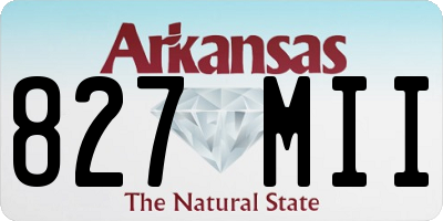 AR license plate 827MII