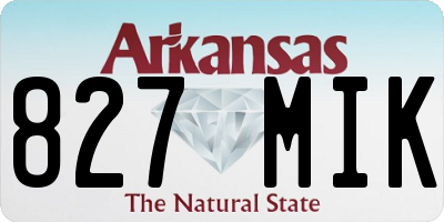 AR license plate 827MIK