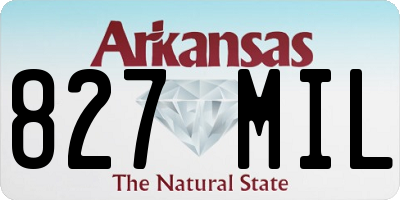 AR license plate 827MIL