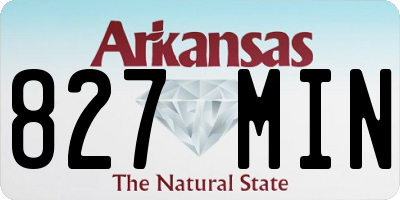 AR license plate 827MIN
