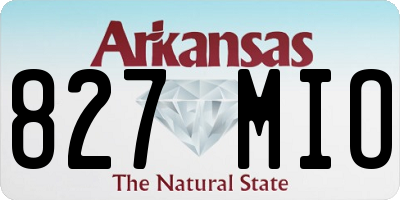 AR license plate 827MIO