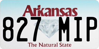 AR license plate 827MIP