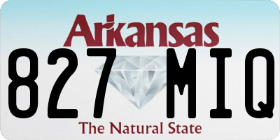 AR license plate 827MIQ