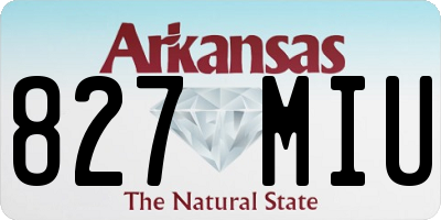AR license plate 827MIU