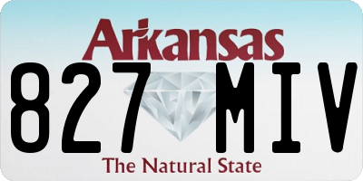 AR license plate 827MIV