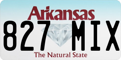 AR license plate 827MIX
