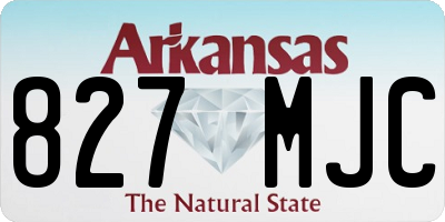 AR license plate 827MJC