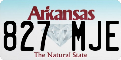 AR license plate 827MJE
