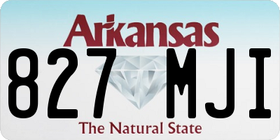 AR license plate 827MJI