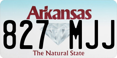 AR license plate 827MJJ